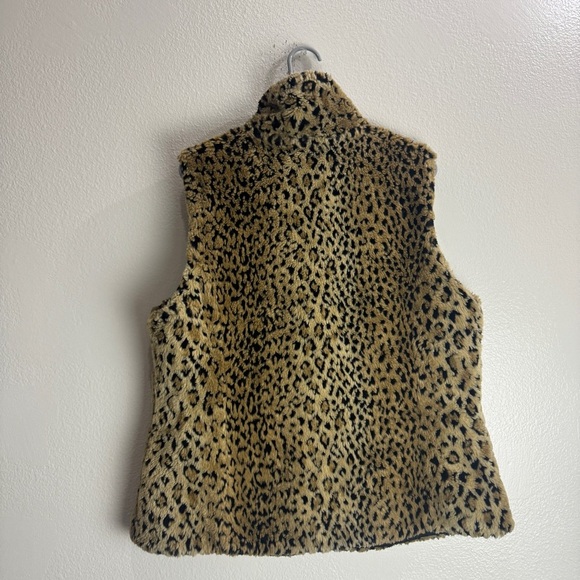 Kristen Blake Vintage Reversible Fur Faux Leopard Vest Size Large - Picture 4 of 10